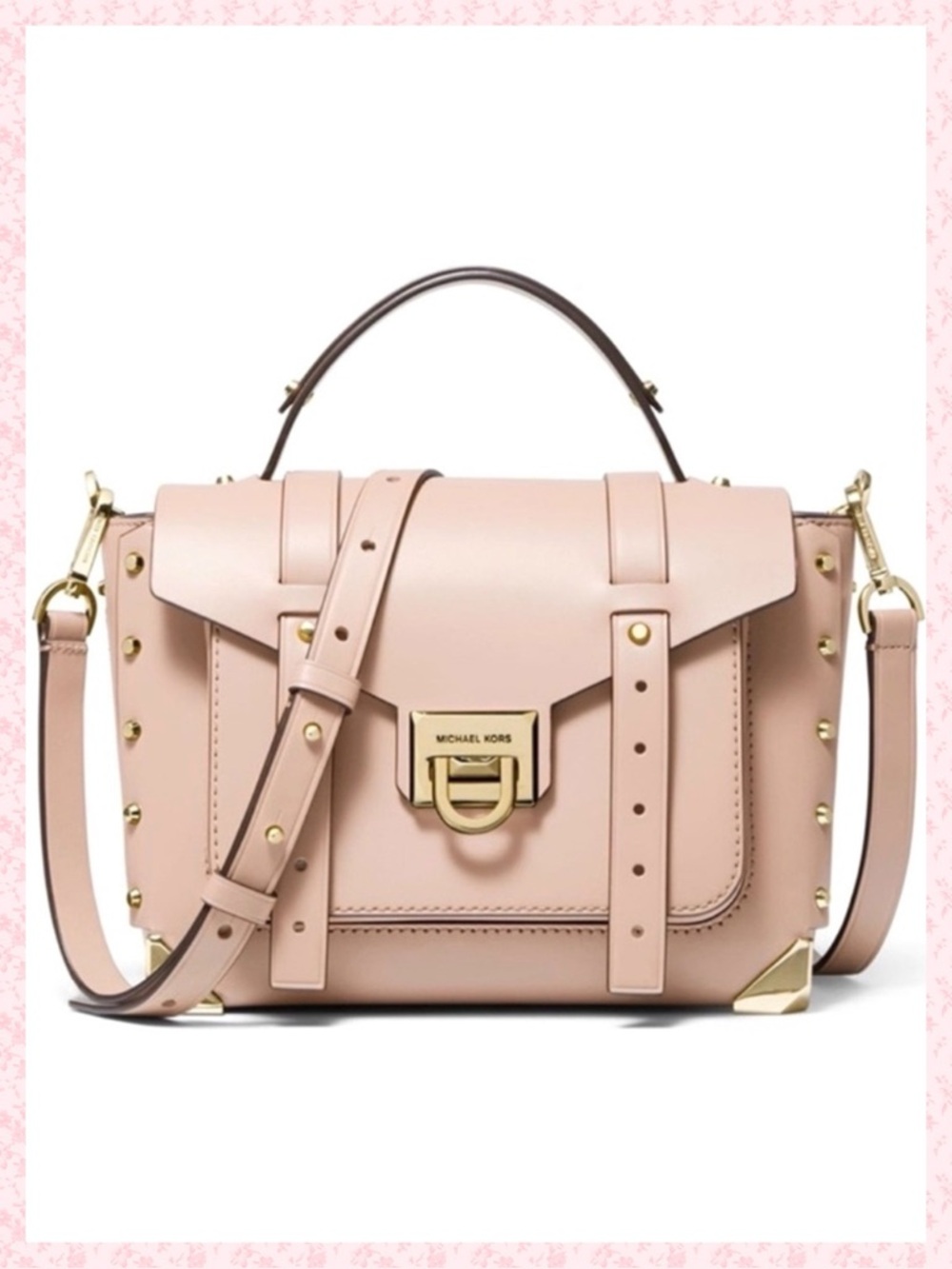 ✨NEW✨NWT MICHAEL KORS PINK POWDER BLUSH MANHATTAN STYLE HANDBAG-SATCHEL